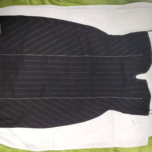 * ZARA NWT strapless pinstripe dress - Picture 3 of 4